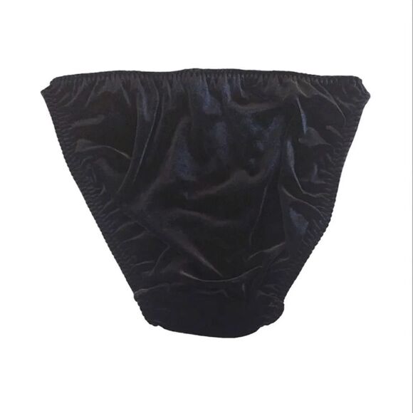 Victoria's Secret 1997 Black Rhinestone String Bikini Panties Med NWOT - Picture 9 of 11